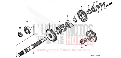 OUTPUT SHAFT GL1500C2 de 2002